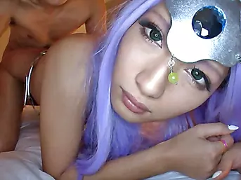 Superb Japanese cosplayer fucked and creampied just about POV style